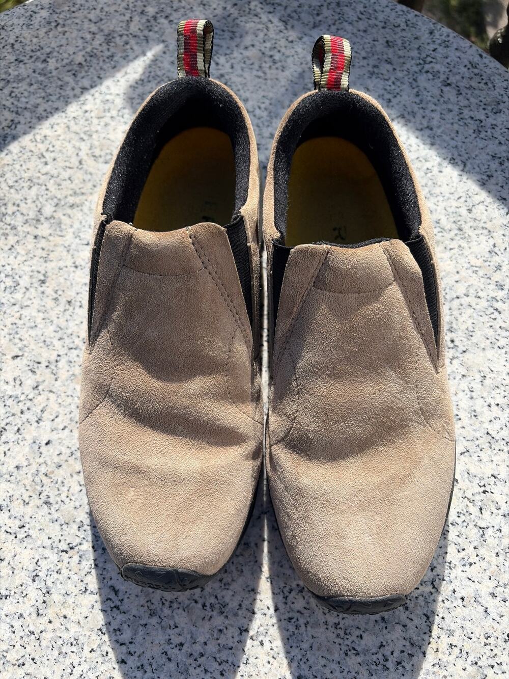 Merrell Women 8.5 Jungle Moc Taupe Suede Slip On Casual Hiking Walking Shoes